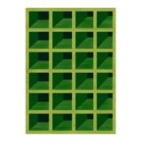 rugs modern Yeşil Geometrik Kareli Renkli Dokuma Taban Dekoratif Halı 1743, 100 x 150