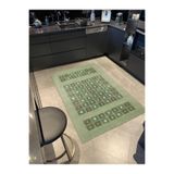 rugs modern Yeşil Kareli Desenli Dekoratif Halı miravip559, 75 x 150