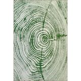 rugs modern Yeşil Kütük Boyalı Temalı Dokuma Taban Halı ve Yıkanabilir Halı miravip10306, 140 x 200