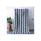 rugs modern Yeşil Mor Temalı Dikey Şerit Geometrik Desenli Modern Dekoratif Halı 1640, 100 x 150