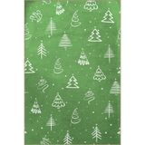 rugs modern Yeşil Yılbaşı Temalı Karma Ağaç ve Süs Desenli Kreatif Modern Dekoratif Halı 2244, 140 x 200