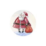 rugs modern Yılbaşı Temalı Noel Baba Ve Çantası Desenli Kreatif Modern Dokuma Taban Yuvarlak Dekoratif Halı 2251, 150 x 150