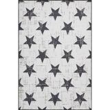 rugs modern Yıldızlı Desen Dokuma Taban Halı ve Yıkanabilir Halı miravip10485, 75 x 200