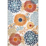 rugs modern Yuvarlak Çiçek Modern Karışık Renk Tonlarında Desenli Dokuma Taban Yıkanabilir Halı miravip8320, 150 x 300