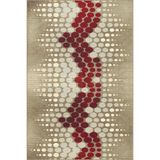 rugs modern Yuvarlak Geometrik Floral Temalı Dekoratif Yıkanabilir Halı Miravip9047, 100 x 100