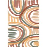 rugs modern Yuvarlak Geometrik Temalı Dekoratif Halı ve Yıkanabilir Halı miravip9747, 100 x 250