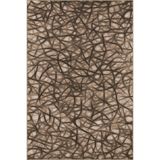 rugs modern Yuvarlak İç İçe Çizgili Desenli Dokuma Taban Halı ve Yıkanabilir Halı miravip9921, 75 x 150