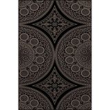 rugs modern Yuvarlak Siyah Geometrik Dokuma Taban Yıkanabilir Halı miravip9086, 100 x 150