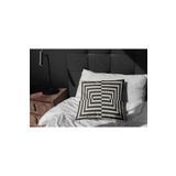 RUGSMODERN Kırlent 989 Çizgili Modern Siyah Beyaz Kırlent Kılıfı Pillow13