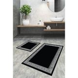 Rugviva 60X90-60X60 Dijital Banyo Halısı Klozet Takımı 2'Li Paspas Seti, Nocolor-4Cb5F536, Tek Ebat