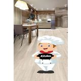 Rugviva Beyaz Kaymaz Tabanlı Makinede Yıkanabilir Mutfak Halısı Mt20, Beyaz, 100 X 200