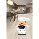 Rugviva Beyaz Kaymaz Tabanlı Makinede Yıkanabilir Mutfak Halısı Mt20, Beyaz, 160 X 230