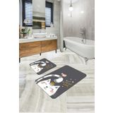 Rugviva BS258 Dijital 2'li 60x90 cm + 60x60 cm Banyo Paspas Seti