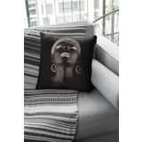 Rugviva Dekoratif Çift Taraf Arap Kızı Kırlent Yastık Kılıfı Tay Tüyü Döşemelik Premium Kumaş 43X43Cm Krl451