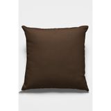 Rugviva Kahve Sade Kırlent Kılıfı Döşemelik Tay Tüyü Premium Kumaş Tek Renk Düz 43X43Cm Krl005