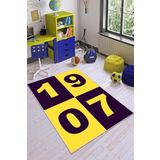 Rugviva Kaymaz Tabanlı Halı Çocuk Kd61 Fenerbahce, Fenerbahce, 100 X 200