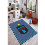 RugViva Kaymaz Tabanlı Makinede Yıkanabilir Çocuk Halısı Kd108 Taraftar Trabzon