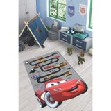 Rugviva Kaymaz Tabanlı Makinede Yıkanabilir Çocuk Halısı Kd82 Lazer Kesim, Gri, 100 X 160