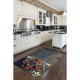Rugviva Kaymaz Tabanlı Makinede Yıkanabilir Mutfak Halısı Mt27, Kahverengi, 100 X 200