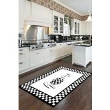 Rugviva Kaymaz Tabanlı Makinede Yıkanabilir Mutfak Halısı Mt38, Siyah, 100 X 300