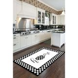 Rugviva Kaymaz Tabanlı Makinede Yıkanabilir Mutfak Halısı Mt38, Siyah, 80 X 200
