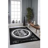 Rugviva Kaymaz Tabanlı Makinede Yıkanabilir Mutfak Halısı Mt45, Siyah, 100 X 200