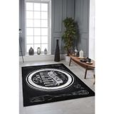 Rugviva Kaymaz Tabanlı Makinede Yıkanabilir Mutfak Halısı Mt45, Siyah, 80 X 150