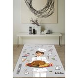 Rugviva Kaymaz Tabanlı Makinede Yıkanabilir Mutfak Halısı Mt50, Gri, 100 X 200