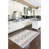 Rugviva Kaymaz Tabanlı Makinede Yıkanır Modern Mutfak Halısı Morocco Ar358, Bej, 120 X 180