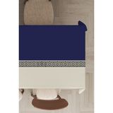 RugViva Leke Tutmayan Dokuma Elit Yıkanır Kumaş Avangarde Masa Örtüsü MSO143 - 140 x 260 cm - Lacivert