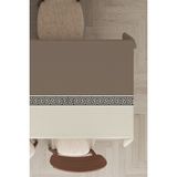RugViva Leke Tutmayan Dokuma Elit Yıkanır Kumaş Avangarde Masa Örtüsü MSO147 - 140 x 140 cm - Vizon