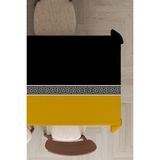 RugViva Leke Tutmayan Dokuma Elit Yıkanır Kumaş Avangarde Masa Örtüsü MSO148 - 140 x 240 cm - Sarı