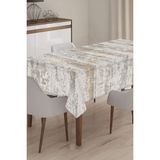 RugViva Leke Tutmayan Dokuma Elit Yıkanır Leke Tutmayan Kumaş Sade Desen Masa Örtüsü MSO128 - 140 x 100 cm - Vizon