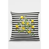 Rugviva Limonlu Premium Kumaş Tay Tüyü Döşemelik Dekoratif Çift Taraflı Kırlent Kılıfı 43X43Cm Krl116