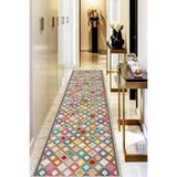 Rugviva Makinede Yıkanabilen Kaymaz Taban Renkli Kesme Rulo Yolluk Ar578, Gri, 80 X 580