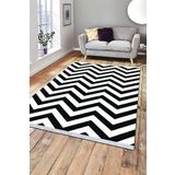 Rugviva Makinede Yıkanabilen Kaymaz Tabanlı Mutfak Halısı Ar008, Siyah, 120 X 180