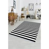 Rugviva Makinede Yıkanabilen Kaymaz Tabanlı Mutfak Halısı Ar096, Siyah, 80 X 200