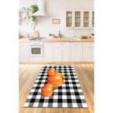Rugviva Makinede Yıkanabilir Kaymaz Tabanlı Mutfak Halısı Ar184, Turuncu, 80 X 200