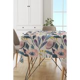 Rugviva MSO056 Dokuma Elit Kumaş Çiçekli Lila Leke Tutmayan 140x100 cm Masa Örtüsü