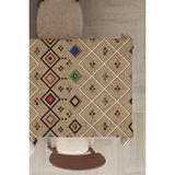Rugviva MSO112 Dokuma Elit Kumaş Etnik Desen Vizon Leke Tutmayan 140x200 cm Masa Örtüsü