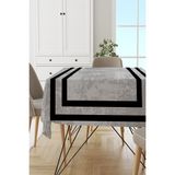 Rugviva MSO214 Dokuma Elit Kumaş Çerçeveli Gri Leke Tutmayan 140x260 cm Masa Örtüsü