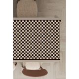 Rugviva MSO225 Dokuma Elit Kumaş Küçük Kareli Kahverengi Leke Tutmayan 140x240 cm Masa Örtüsü