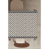 Rugviva MSO226 Dokuma Elit Kumaş Küçük Kareli Gri Leke Tutmayan 140x240 cm Masa Örtüsü