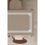 Rugviva MSO278 Dokuma Elit Kumaş Çerçeveli Bej Leke Tutmayan 140x100 cm Masa Örtüsü