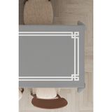 Rugviva MSO279 Dokuma Elit Kumaş Çerçeveli Açık Gri Leke Tutmayan 140x240 cm Masa Örtüsü