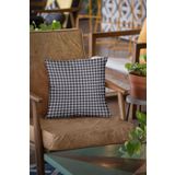 Rugviva Premium Tay Tüyü Dokuma Kumaş Çift Taraflı Kaz Ayağı Kırlent Yastık Kılıfı 43X43Cm Krl120