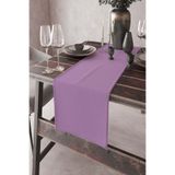 Rugviva RNR013 Lila Tek Renk Sade Ranır Premimum Dokuma Kumaş Düz 40x140 cm Masa Örtüsü