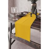 Rugviva RNR016 Sarı Tek Renk Sade Ranır Premimum Dokuma Kumaş Düz 40x140 cm Masa Örtüsü