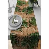 Rugviva RNR183 Dokuma Leke Tutmaz Elit Tay Tüyü Kumaş Runner Hasır Açık Kahverengi 40x140 cm Masa Örtüsü