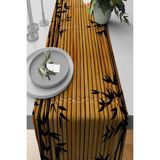 Rugviva RNR185 Runner Elit Tay Tüyü Dokuma Leke Tutmaz Kumaş Bambu Açık Krem 40x140 cm Masa Örtüsü